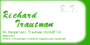 richard trautman business card